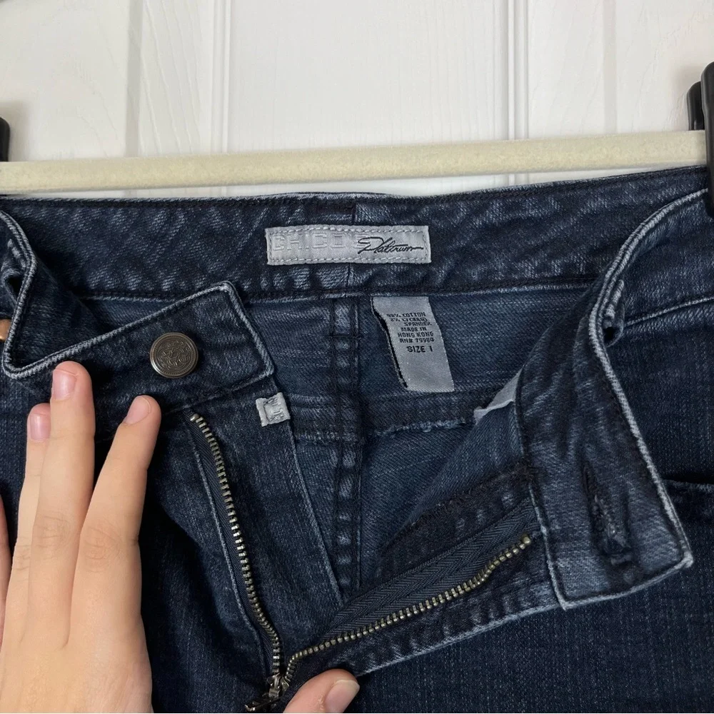 Chico’s Platinum Raleigh W Crop Stretch Denim Jeans